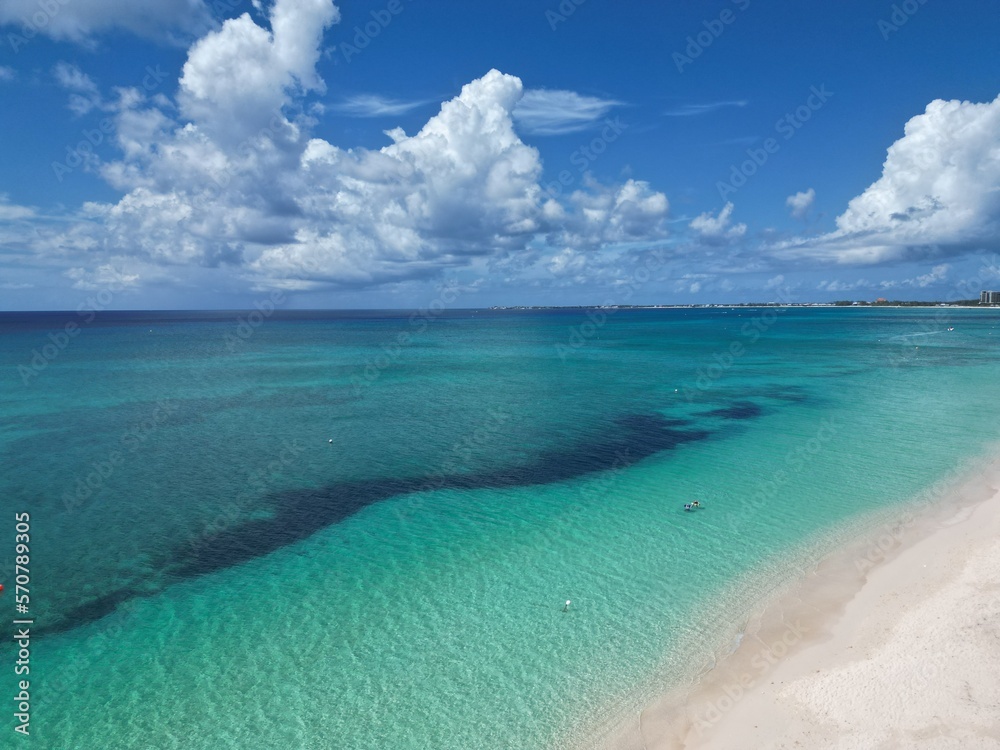 Beautiful luxurious and paradise beach in Grand Cayman in the Cayman