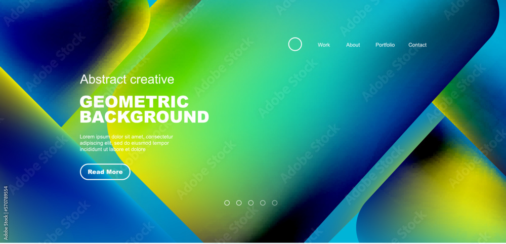 Liquid shapes with flowing gradient colors. Geometric circle round triangles. Vector illustration for wallpaper, banner, background, leaflet, catalog, cover, flyer