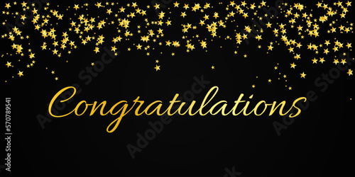 Congratulations, modern calligraphy. Vector colorful festive calligraphic greeting card