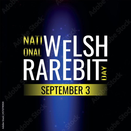 National Welsh Rarebit Day. Geometric design suitable for greeting card poster and banner