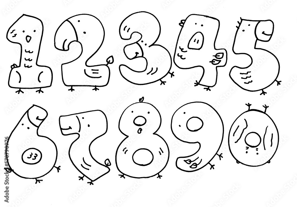 数字フォント‗小鳥さん 数字フォント‗小鳥さん