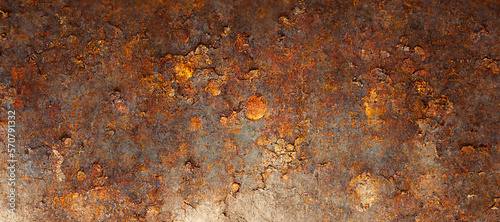 rusty zinc iron wall texture background with Generative AI Technology