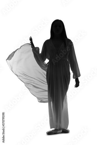 Silhouette of female baller...