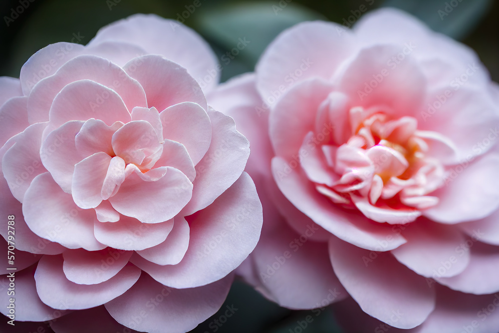 Camellia Flowers, Illustation, Generative AI Camellia Flowers, Illustation, Generative AI