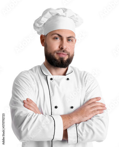 Male baker in uniform on wh...