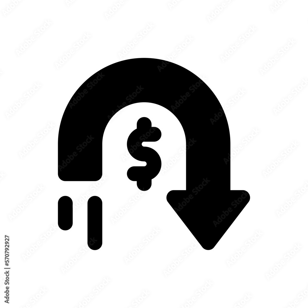 devaluation glyph icon devaluation glyph icon