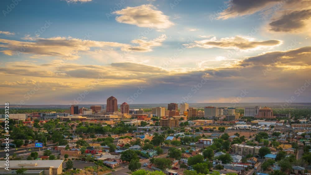 Albuquerque, New Mexico, USA Downtown Cityscape