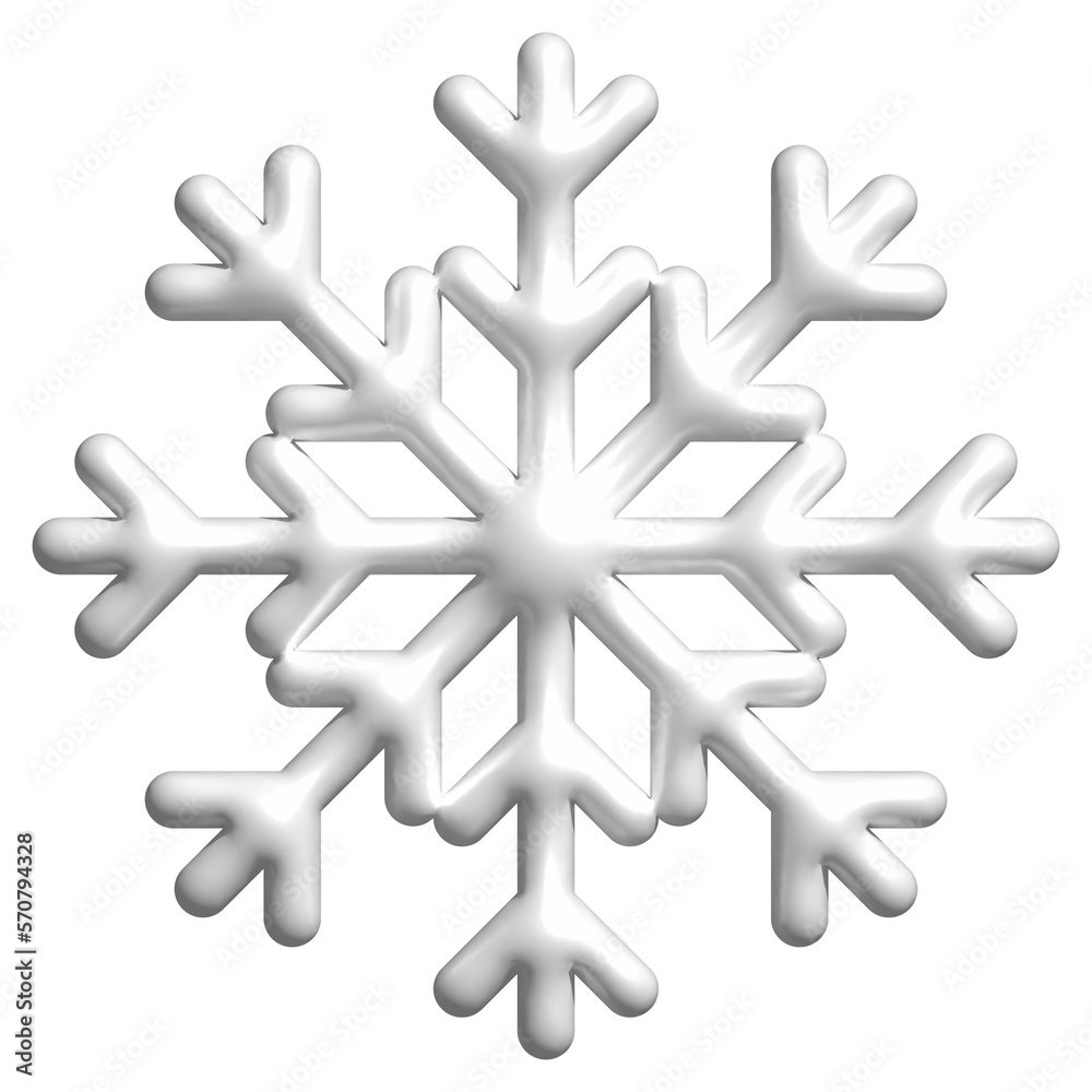 illustration of 3D snowflake illustration of 3D snowflake