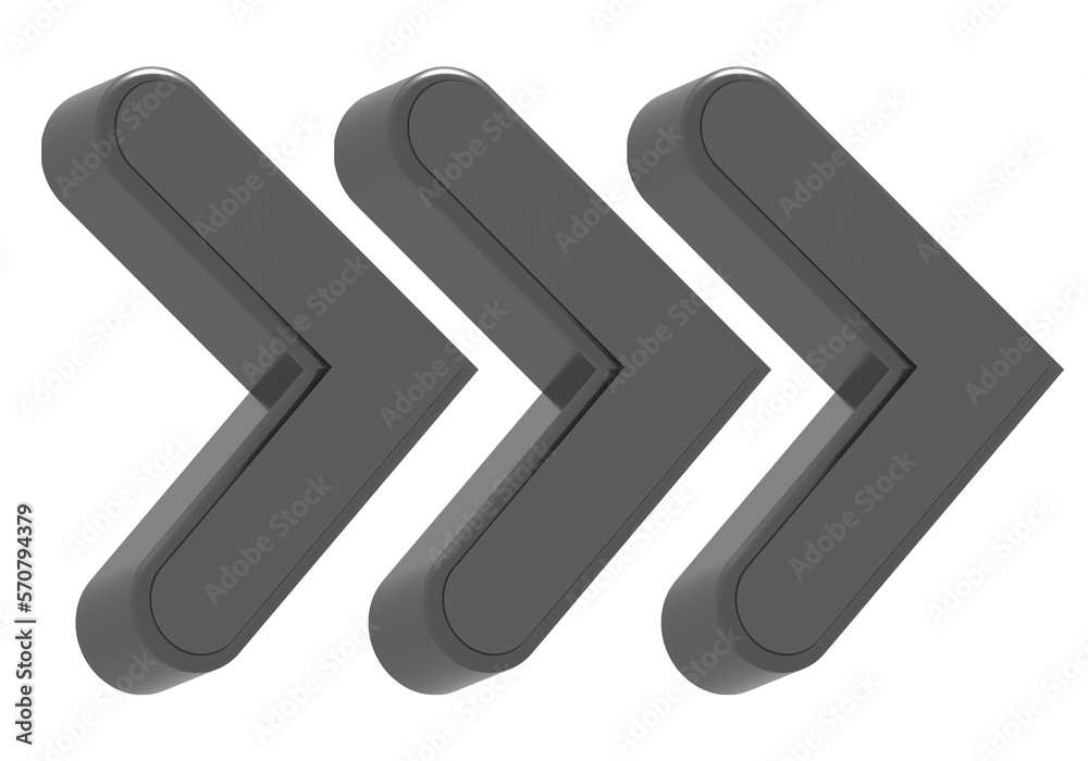 3d black arrow icon