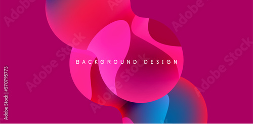 Spheres and circles abstract background, trendy colorful design. Vector Illustration For Wallpaper, Banner, Background, Card, Book Illustration, landing page