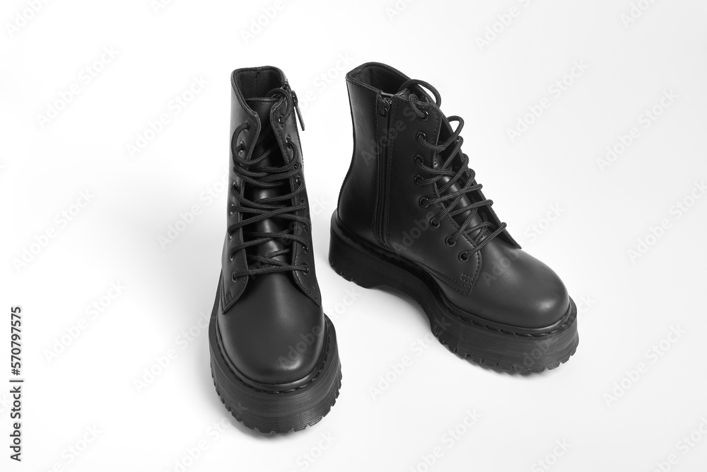 combat boots women heel