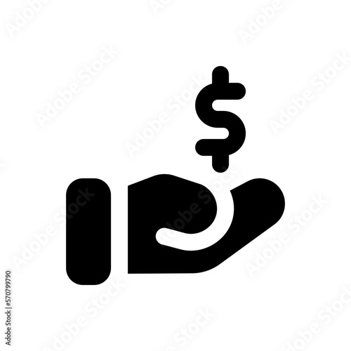 earn money glyph icon