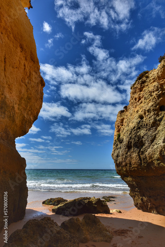 Scenic view of the Algarve Coast at Armacao de Pera