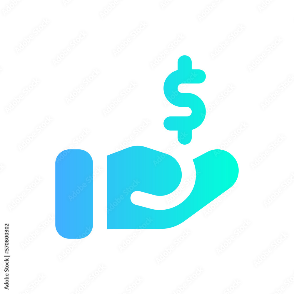 earn money flat gradient icon earn money flat gradient icon
