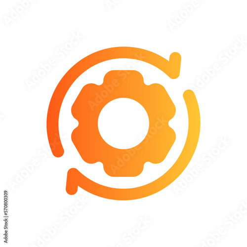 endurance flat gradient icon
