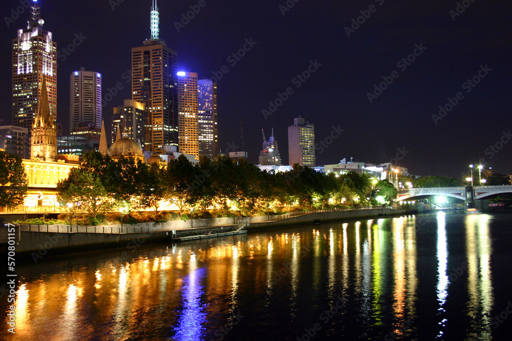 Melbourne City Lights at Southbank