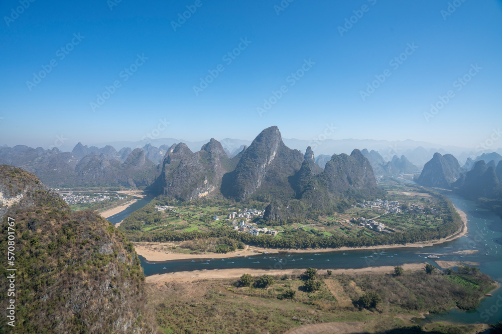 Obraz premium Landscape and natural scenery Guilin, Guangxi, China