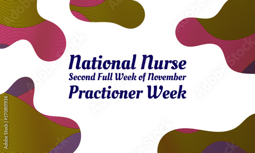 National Nurse Practioner Week. Geometric design suitable for greeting card poster and banner photo
