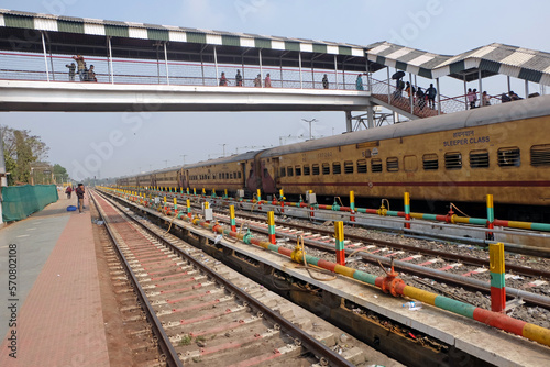 Agartala,tripura,India- 09th February 2023 : Inside view of agartala railway station.Excellence of Indian Railways