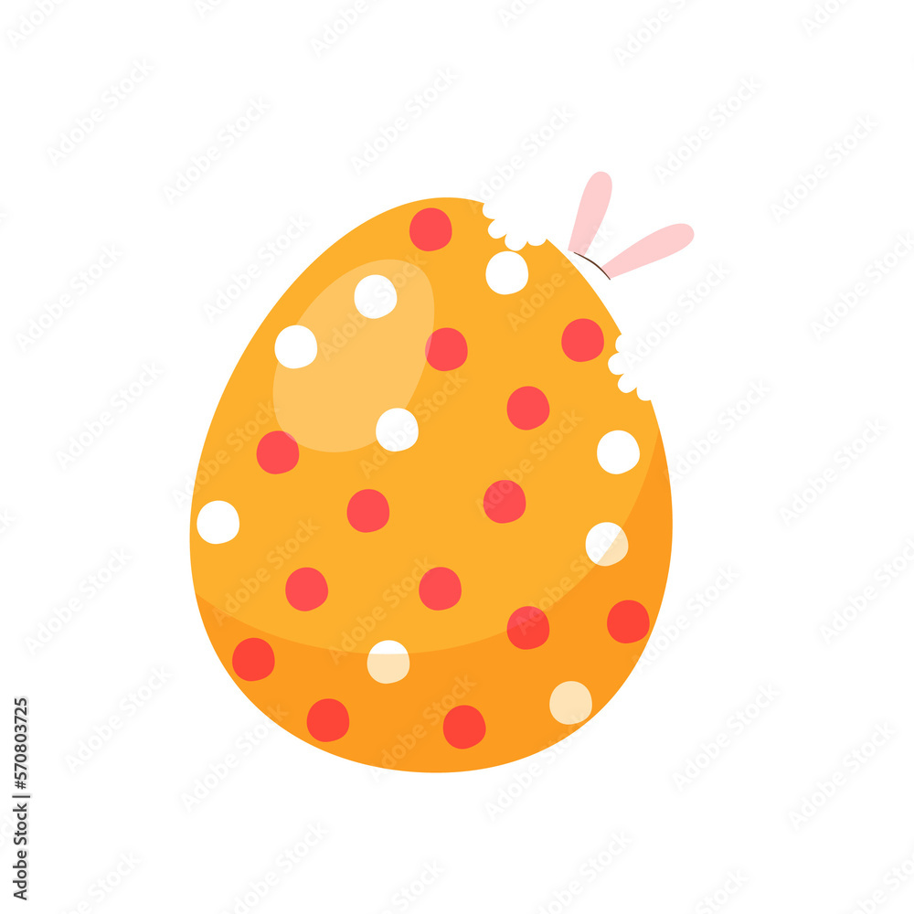 Cute Rabbit Hide Behind Giant Colorful Easter Egg Illustration, Transparent Cute Rabbit Hide Behind Giant Colorful Easter Egg Illustration, Transparent