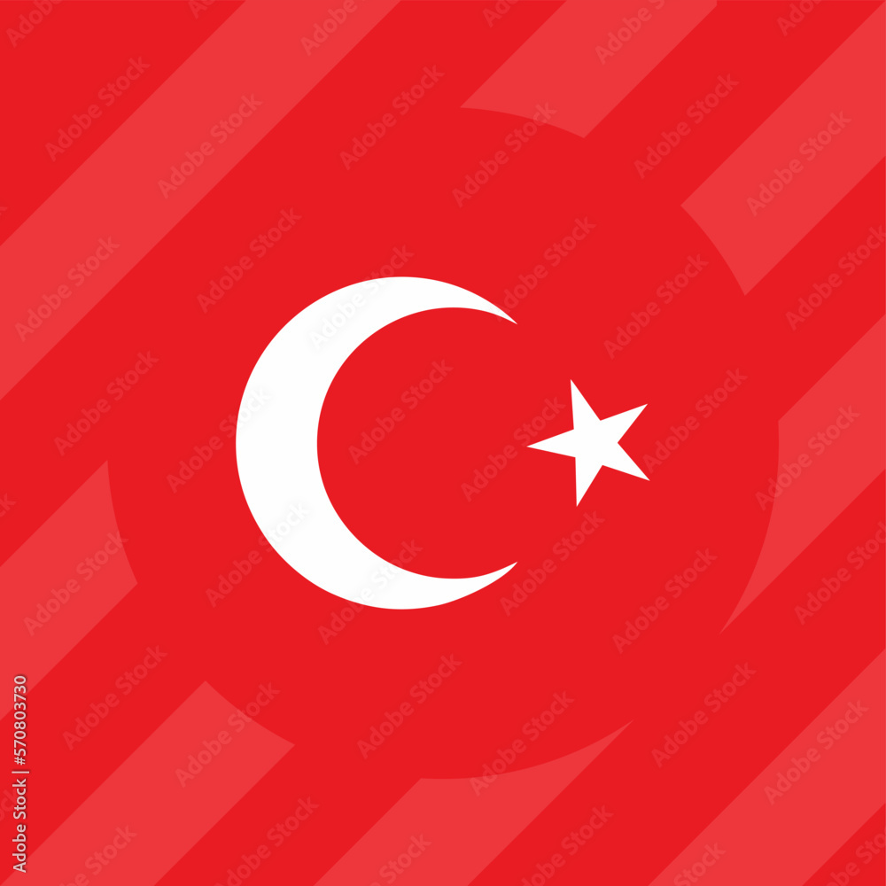 turkish flag in the wind