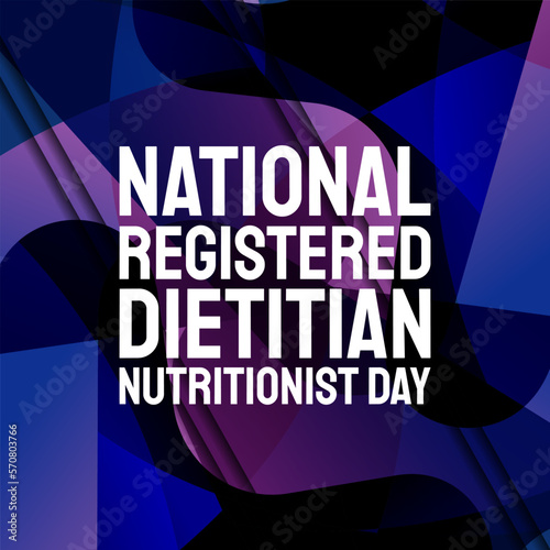 National Registered Dietitian Nutritionist Day. Suitable for greeting card poster and banner