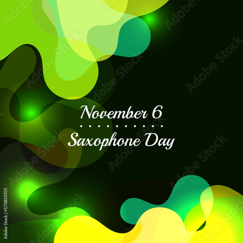 Saxophone Day. Geometric design suitable for greeting card poster and banner