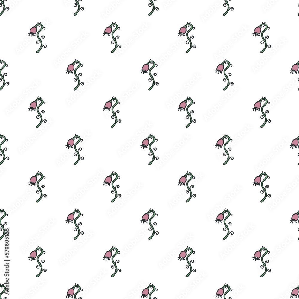 Seamless floral pattern. Doodle background with flowers. Spring pattern Seamless floral pattern. Doodle background with flowers. Spring pattern