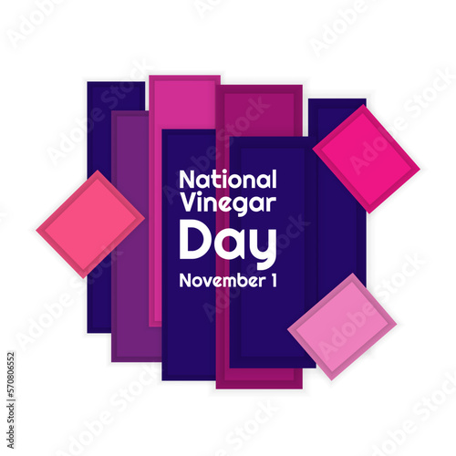 National Vinegar Day. Geometric design suitable for greeting card poster and banner