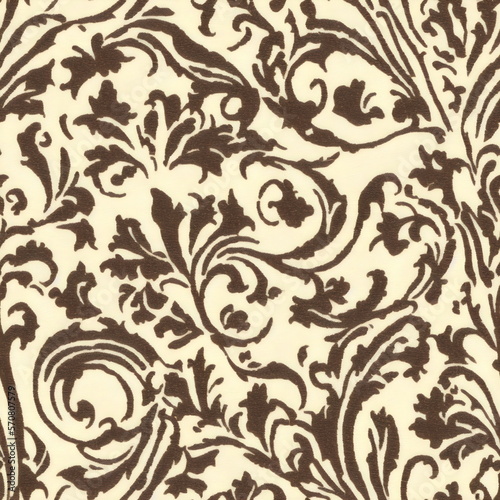 Fine white damask  seamless textile pattern  tileable fabric texture background  search for Fabric_Textures to see all clothes  materials and textiles  Generative AI