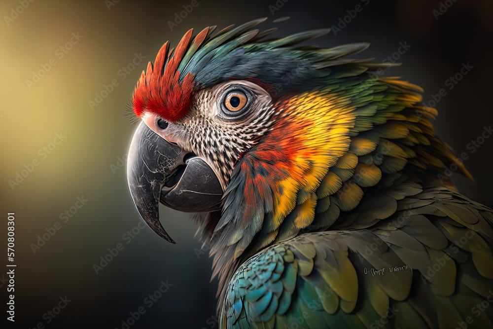 Fototapeta premium blue and yellow macaw