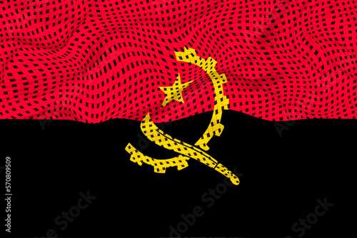 National flag of Angola. Background with flag of Angola