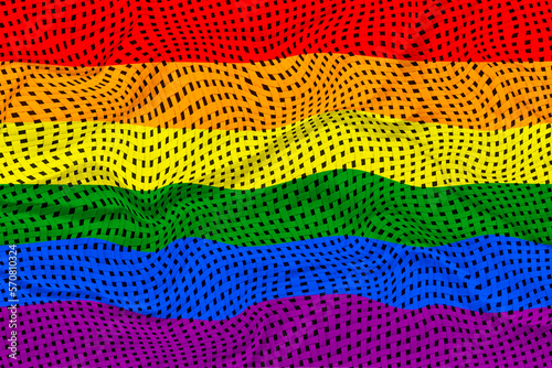 National Flag of Gay Pride. Background with flag of Gay Pride