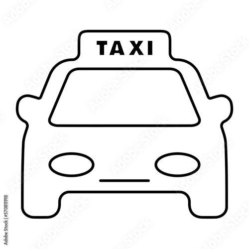 taxi icon isolated on white background, vector illustration.