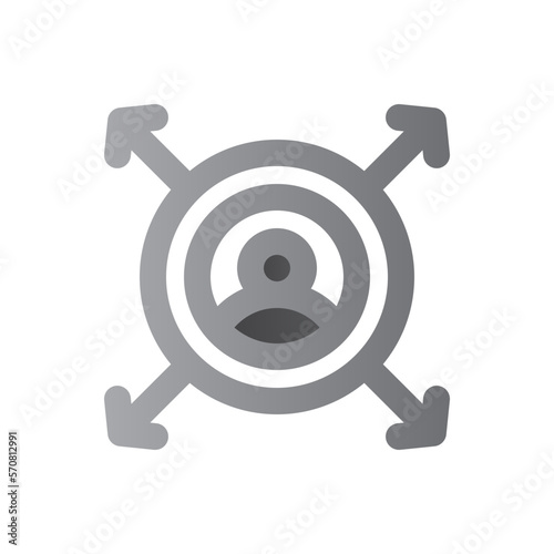decision making two tone gradient icon