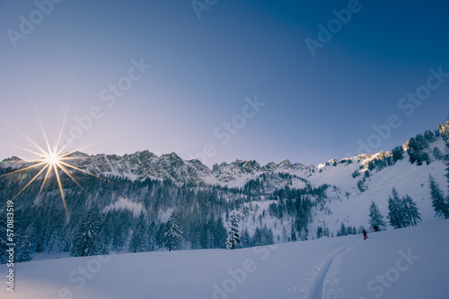 Ski mountaineering in the Carnic Alps, Friuli-Venezia Giulia, Italy