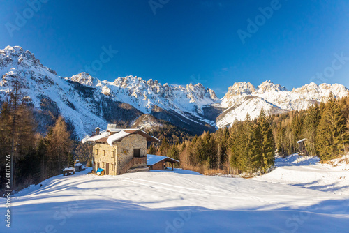 Ski mountaineering in the Carnic Alps, Friuli-Venezia Giulia, Italy © zakaz86