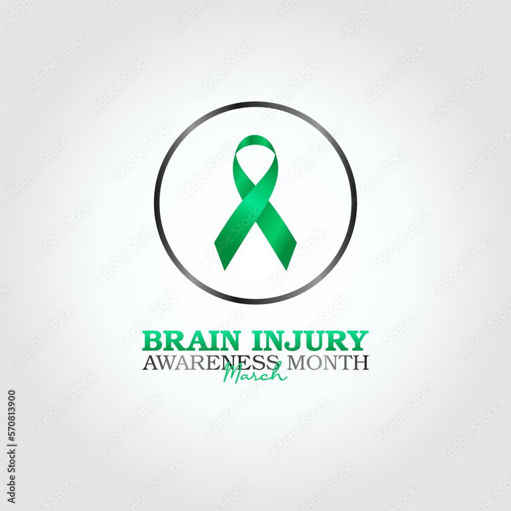 vector graphic of brain injury awareness month good for brain injury