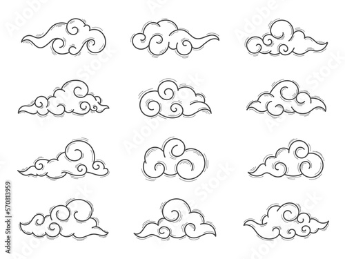 Chinese style clouds freeform and many shape clouds are perfect for your decoration.
