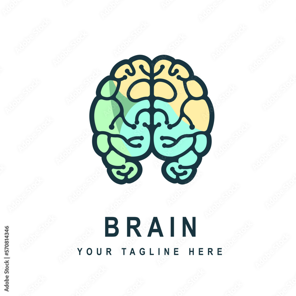 Abstract human brain logo design template concept vector illustration. Abstract human brain logo design template concept vector illustration.