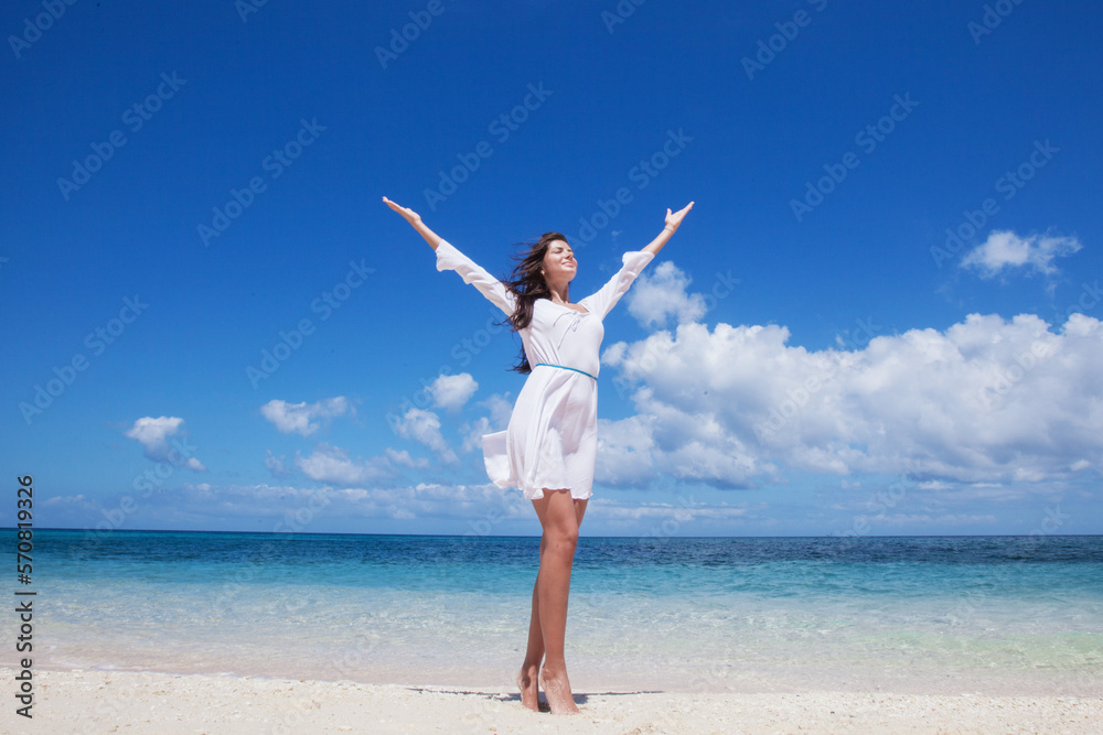 Woman in tropical sea