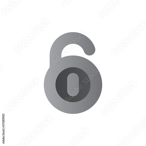unlock two tone gradient icon