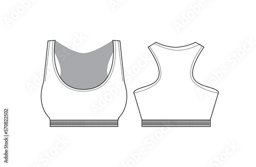 sports and activewear women bra black and white