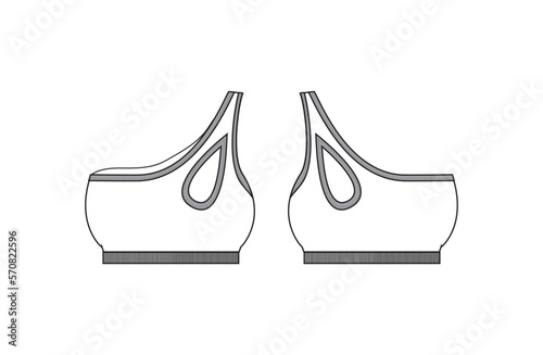 sports and activewear women bra black and white