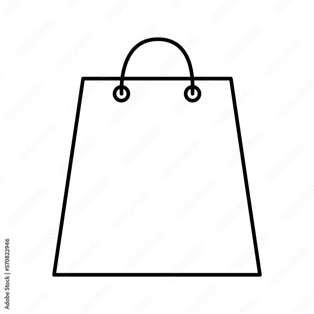 Shopping bag icon isolate on transparent background. Shopping bag icon isolate on transparent background.