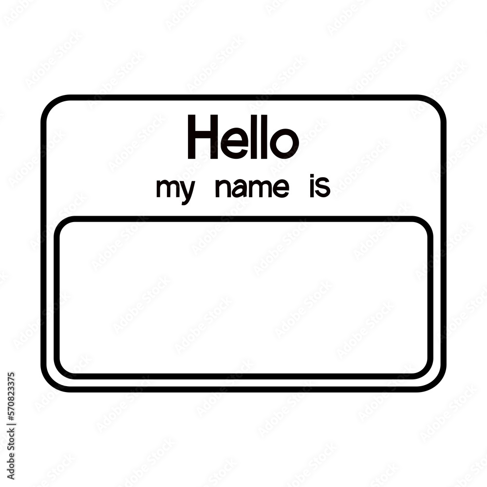Name Tag Hello My Name Is On Transparent Background Stock name-tag-hello-my-name-is-on-transparent-background-stock