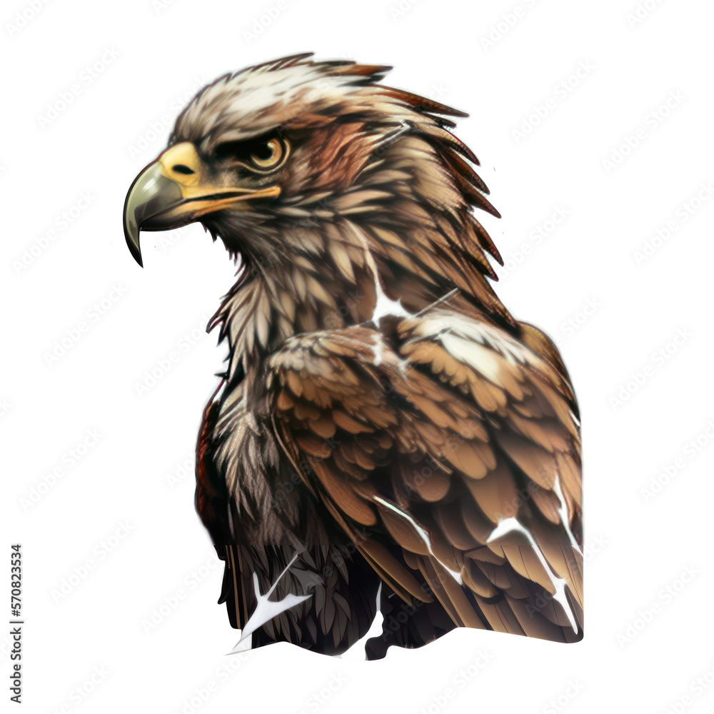 Eagle Sticker Ready to print. Generated AI illustration. Eagle Sticker Ready to print. Generated AI illustration.