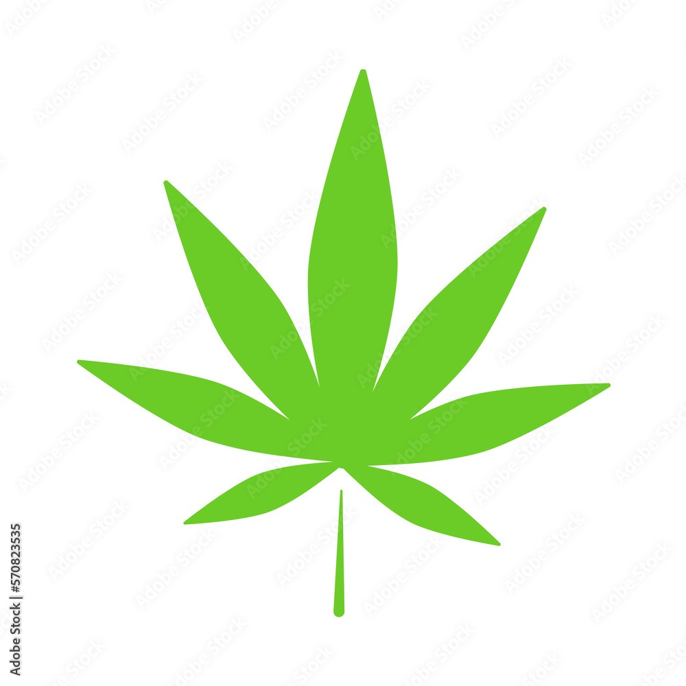Cannabis leaf icon on transparent background. Cannabis leaf icon on transparent background.