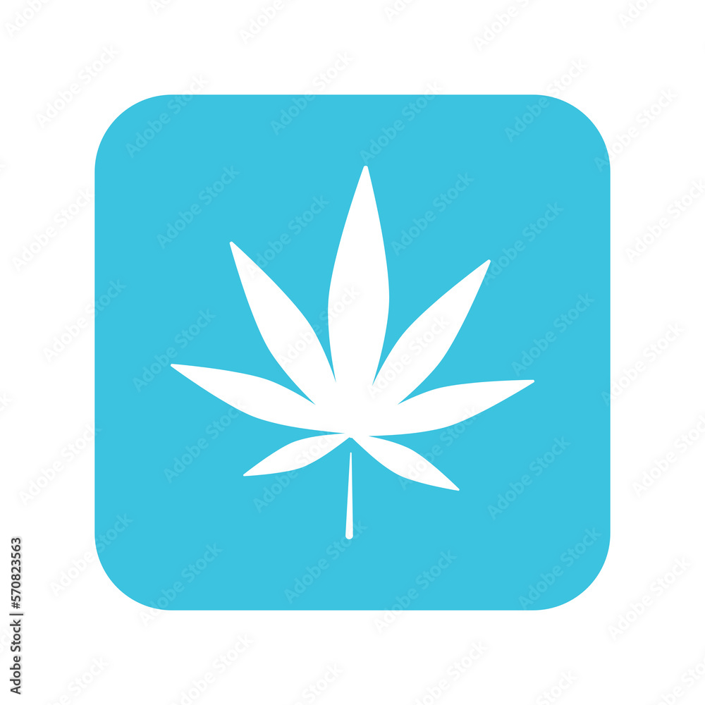 Cannabis leaf icon on transparent background. Cannabis leaf icon on transparent background.