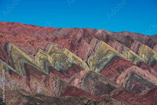 the colourful mountain range 